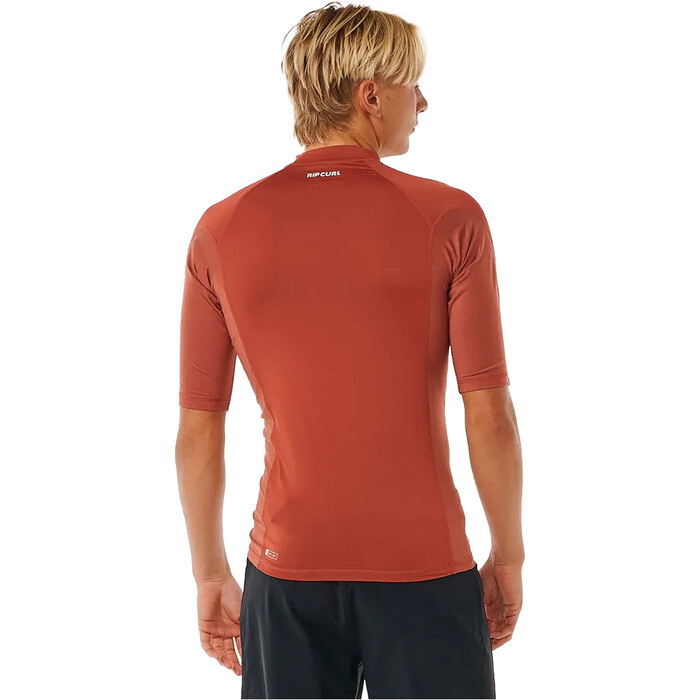 2024 Rip Curl Mnner Waves UPF Performance Kurzarm-Lycra-Weste 142MRV - Red